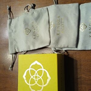 Kendra Scott Box And 3 Pouches